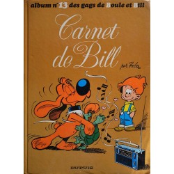 Boule et Bill 13 réédition - Carnet de Bill